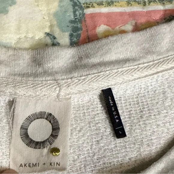 Anthropologie Akemi Kin Coro Dolman Crochet Knit Pullover Sweatshirt Large - Picture 12 of 13